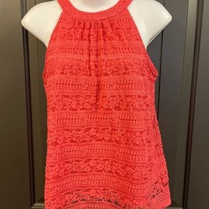 Monteau Los Angeles - Salmon Lacy Lined Sleeveless